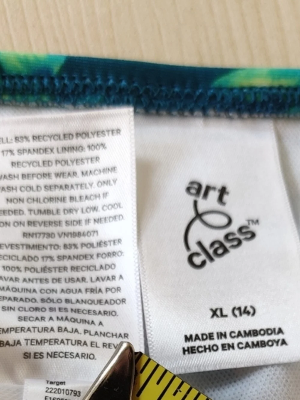 Art Class Girls Tropical Teal Bikini Size 14